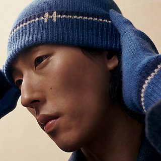 HERMES グレー ニット帽 HERMES Heaven beanie グレー
